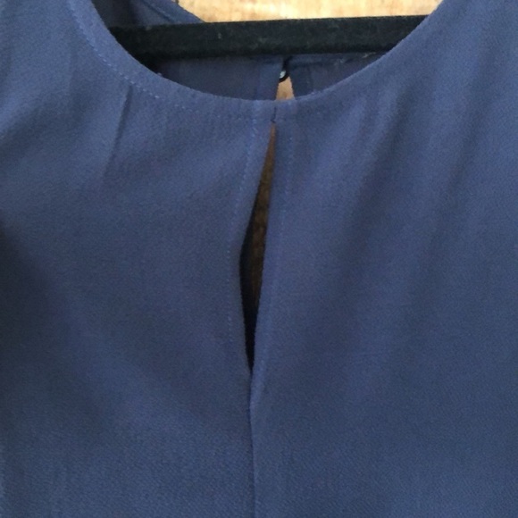 NAVY blouse with peekaboo shoulder plus size - Picture 3 of 9